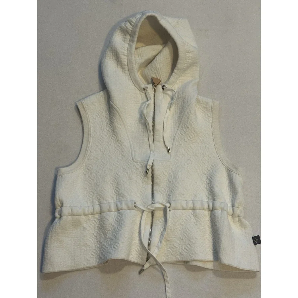 Louis Vuitton‎ Embossed Monogram Hooded Vest sz. XS Wool Cashmere Runway 2024